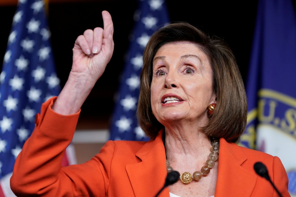 Nancy Pelosi speaks during a media briefing ahead of a House vote authorizing an impeachment inquiry into US President Trump on Capitol Hill, October 31, 2019. Reuters/Joshua Roberts
