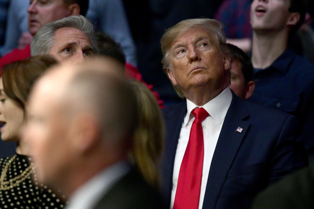  U.S. President Donald Trump attends UFC 244 at Madison Square Garden on November 02, 2019 in New York City. Steven Ryan/Getty Images/AFP