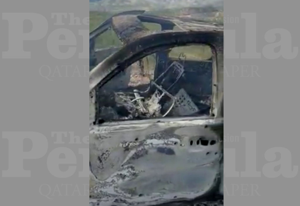 The burnt wreckage of a vehicle transporting a Mormon family living near the border with the U.S. is seen, after the family was caught in a crossfire between unknown gunmen from rival cartels, in Bavispe, Sonora, Mexico November 4, 2019, in this picture o