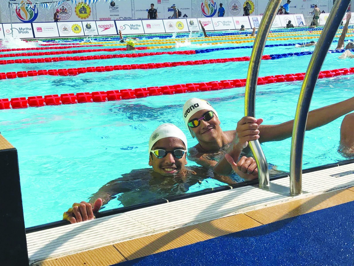 Qatar’s teenage star Abdulaziz Al Obaidly with his team-mate Omar Hassan