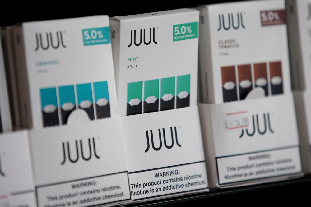 Juul brand vape cartridges are pictured for sale at a shop in Atlanta, Georgia, U.S., September 26, 2019. Reuters/Elijah Nouvelage
