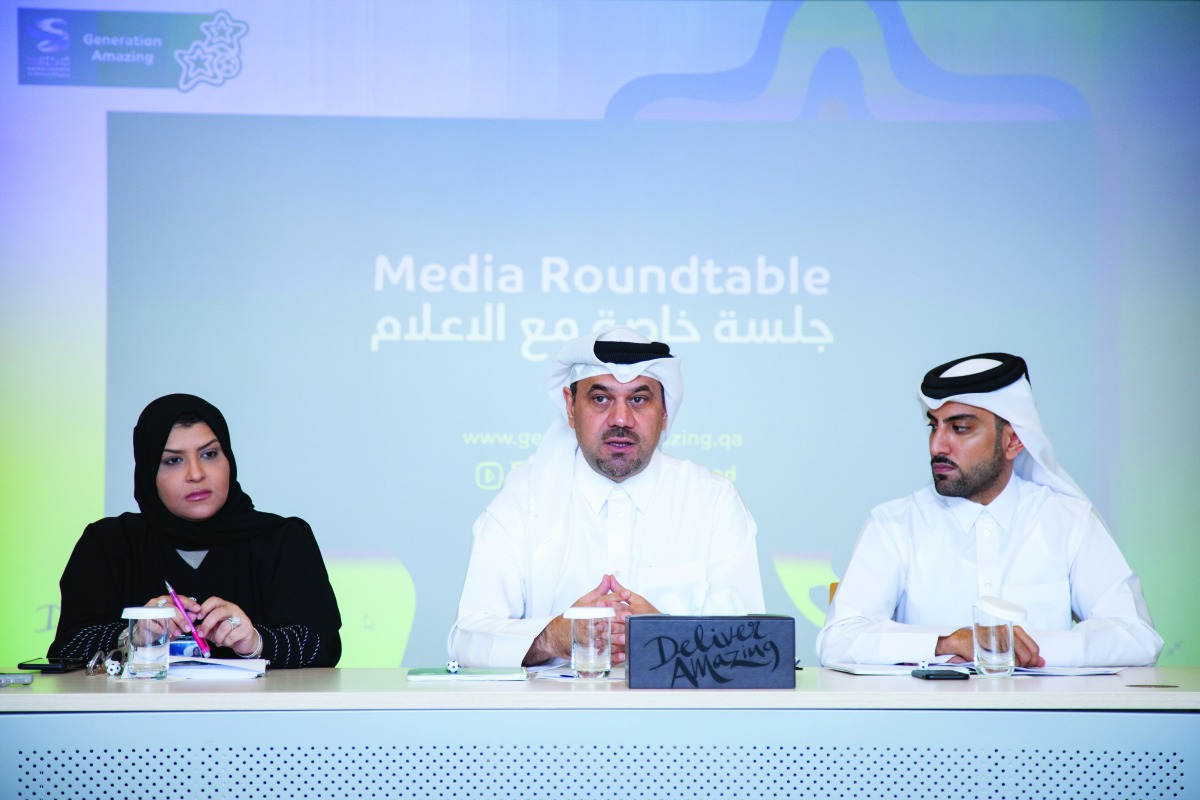 Officials of the Generation Amazing Programme during a press briefing in Doha yesterday.