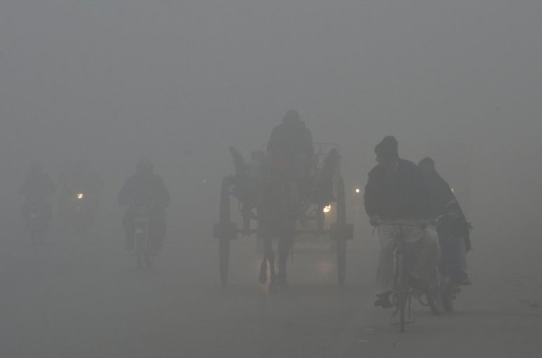 Smog conditions in Lahore on January 3, 2019. AFP / ARIF ALI