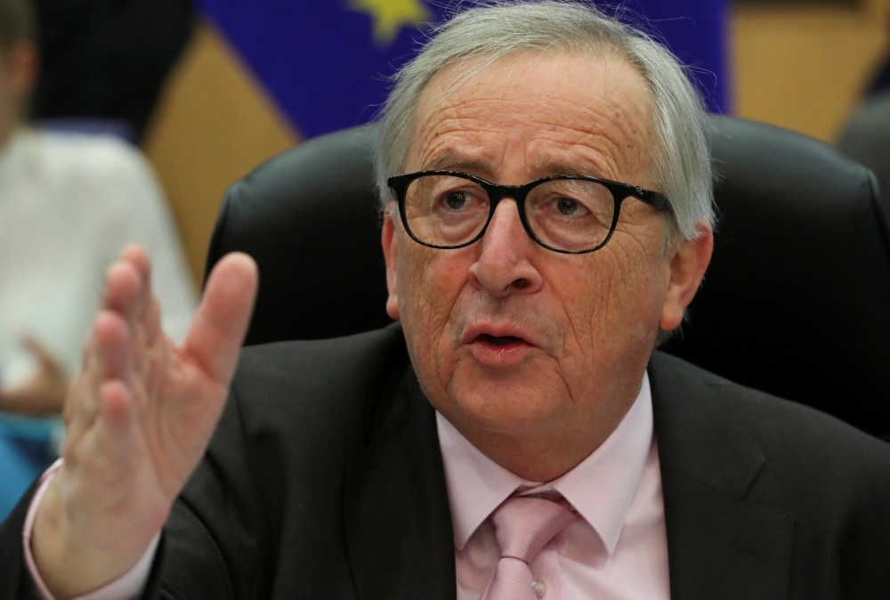 EU Commission President Jean-Claude Juncker attends a meeting of the College of EU Commissioners in Brussels, Belgium November 6, 2019. REUTERS/Yves Herman