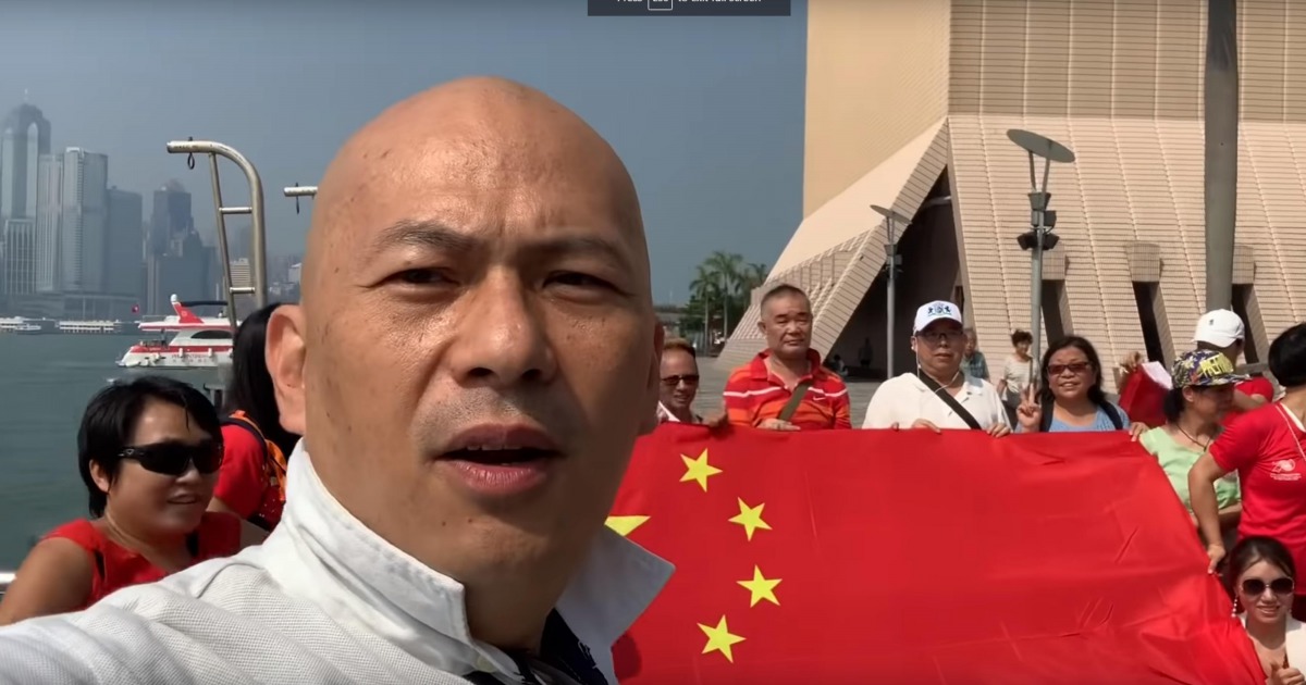 Alex Yeung, a restaurateur known for his anti-protest tirades on YouTube, allegedly held the gathering last month which started in a bar and shifted to a public area, police said.