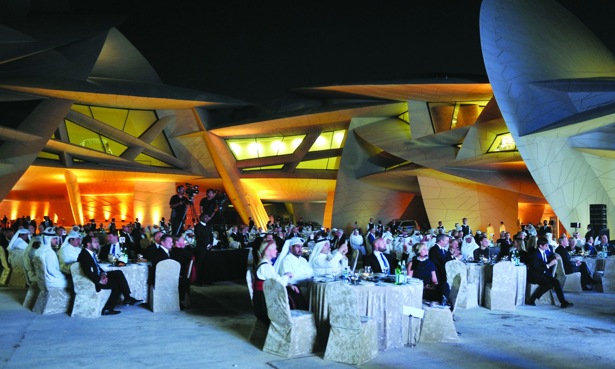 A general view of Qafco’s 50th anniversary celebration gala dinner held at National Museum of Qatar on Monday. Pic: Abdul Basit / The Peninsula