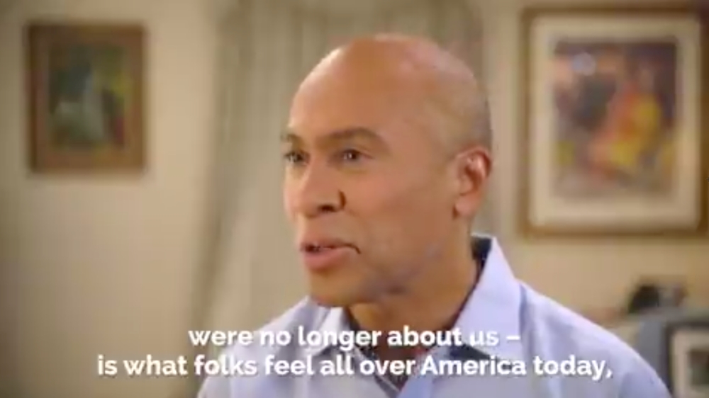 Deval Patrick announces his candidacy for president of the US, in this screen grab obtained from a social media video published on November 14, 2019. (Deval Patrick/via REUTERS)