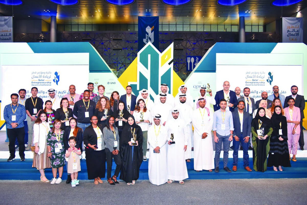 The participants of the Rowad Conference 2019 at the Doha Exhibition & Convention Center in Doha recently. 