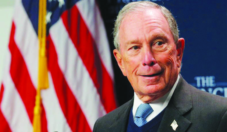  Former New York City Mayor and possible 2020 Democratic presidential candidate Michael Bloomberg speaks at the Institute of Politics at Saint Anselm College in Manchester, New Hampshire, January 29, 2019. Reuters/Brian Snyder