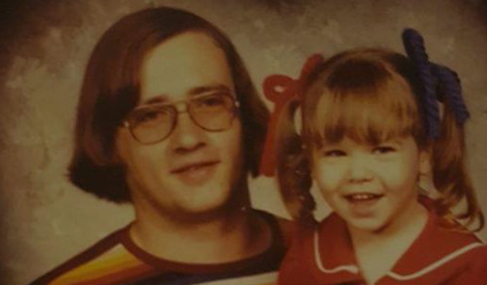 Sedley Alley is seen with his daughter April prior to the 1985 murder.