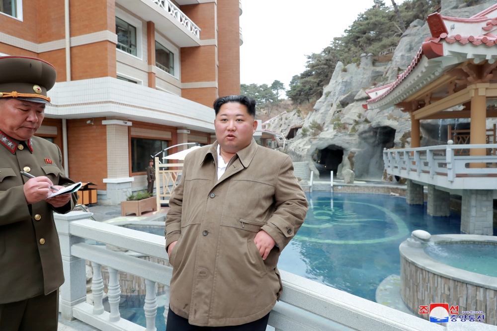 North Korean leader Kim Jong Un inspects Yangdok Hot Spring Resort in this undated picture released by North Korea's Central News Agency (KCNA) on November 14, 2019. KCNA via REUTERS 