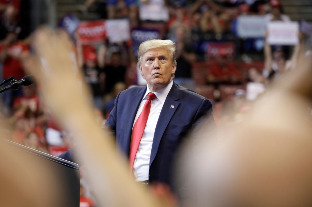 U.S. President Donald Trump holds a campaign rally in Sunrise, Florida, U.S., November 26, 2019. REUTERS/Yuri Gripas