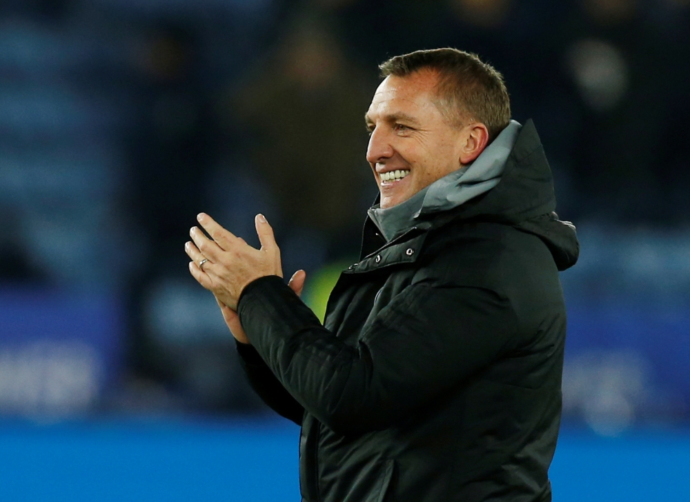 Leicester City manager Brendan Rodgers. REUTERS/Andrew Yates 