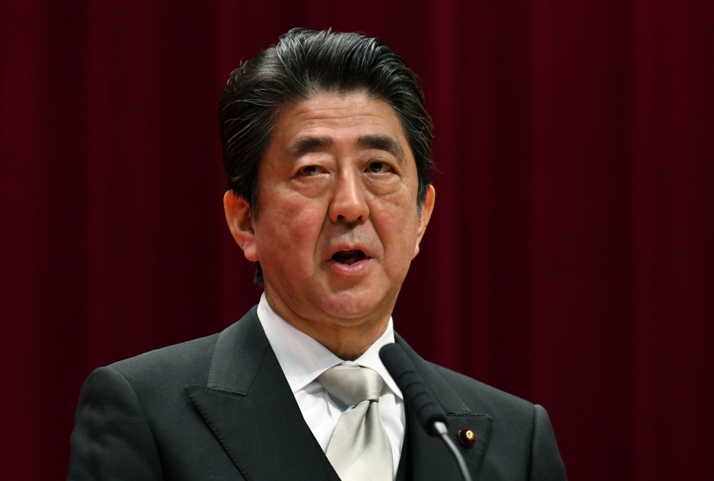 File picture of Japan Prime Minister Shinzo Abe used for representation. 