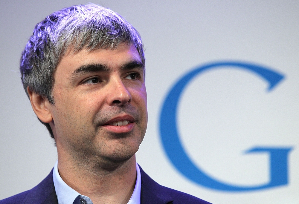 Google co-founder and CEO Larry Page speaks during a news conference at the Google offices on May 21, 2012 in New York City.  AFP / Getty Images North America / Justin Sullivan 