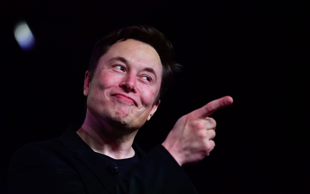 Futurist entrepreneur Elon Musk speaks during the unveiling of the new Tesla Model Y in Hawthorne, California on March 14, 2019. AFP / Frederic J Brown