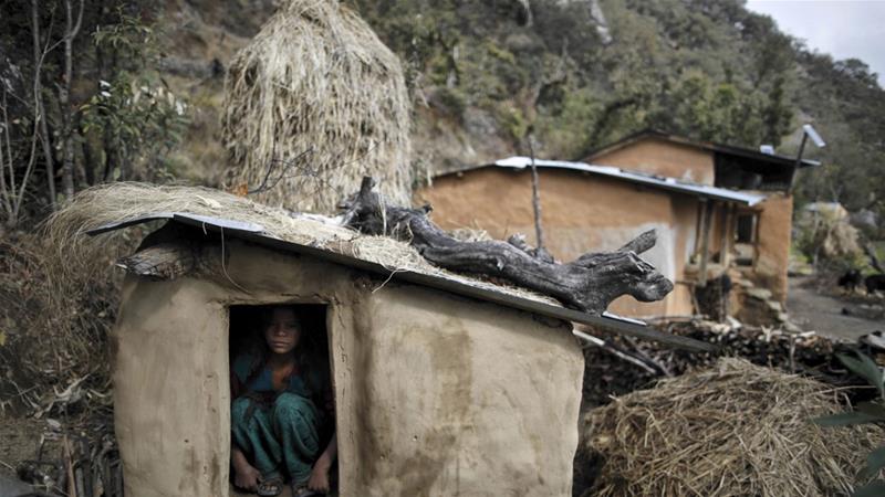 File photo of a Chhaupadi it is prevalent in Nepal's remote west where some communities fear misfortune unless menstruating women and girls are sent away to animal sheds or huts [File: Navesh Chitrakar/Reuters]