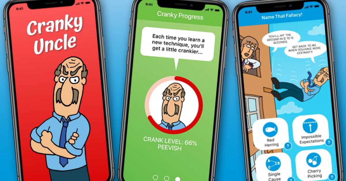 An illustration from the 'Cranky Uncle' game being developed by John Cook, an assistant professor at George Mason University in Virginia. Credit: John Cook