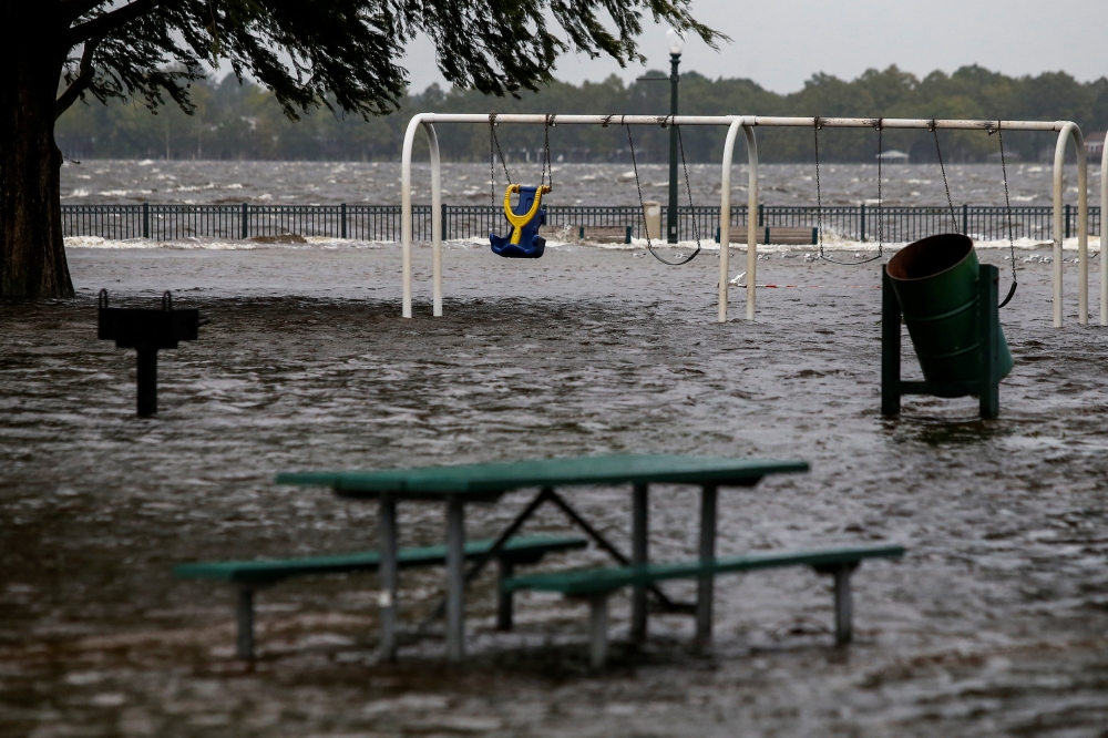 The Union Point Park Complex is seen flooded in New Bern North Carolina, September 13, 2018. Reuters / Eduardo Munoz