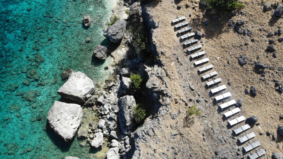 Zero Mass Water's hydropanels on Atauro island, near East Timor, in the summer of 2019. Credit: Zero Mass Water