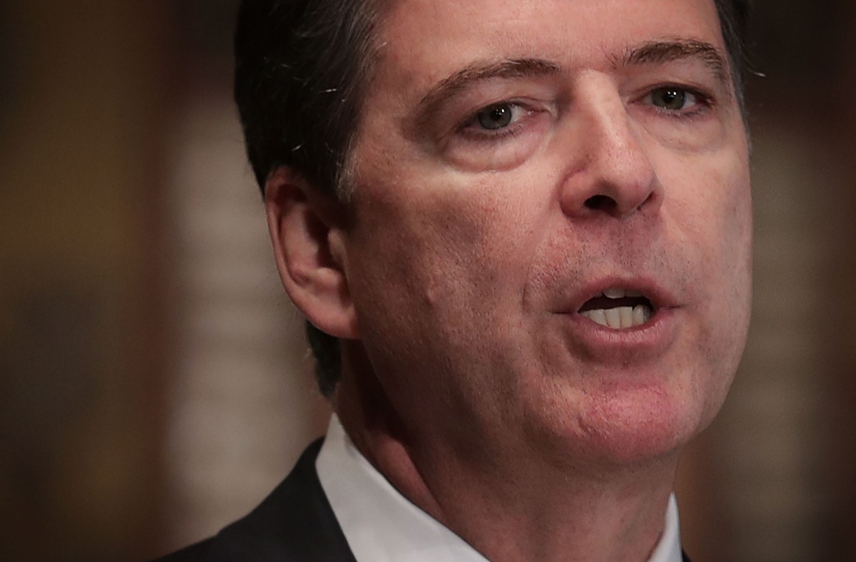 James Comey speaks at Georgetown University on April 26, 2016, in Washington. Alex Wong / AFP / Getty Images