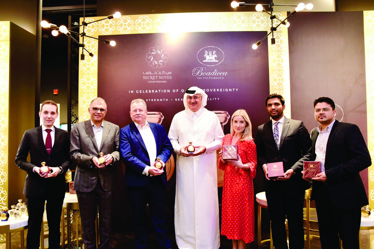 Ashraf Abu Issa (centre), Chairman of Abu Issa Holding Group, and other officials at the event. 