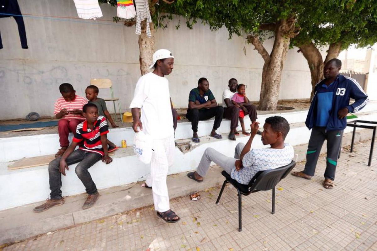 Sudanese refugees are seen at a school in Al Dahra district in Tripoli, Libya, April 24, 2019. Reuters / Ismail Zitouny