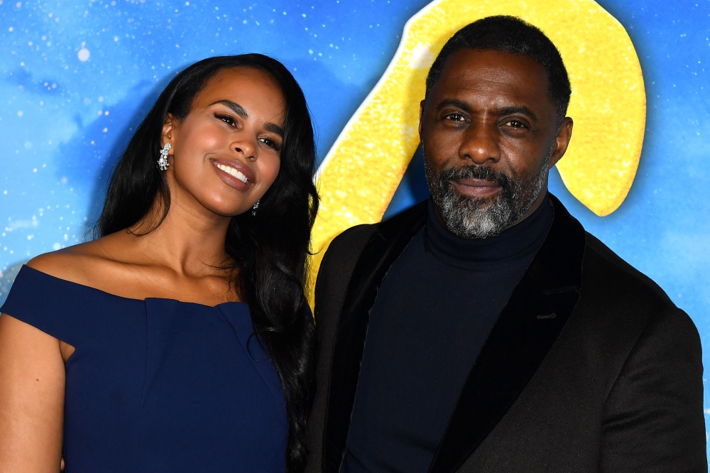 Enlgish actor Idris Elba (R) and wife Sabrina Dhowre Elba arrive for the world premiere of 