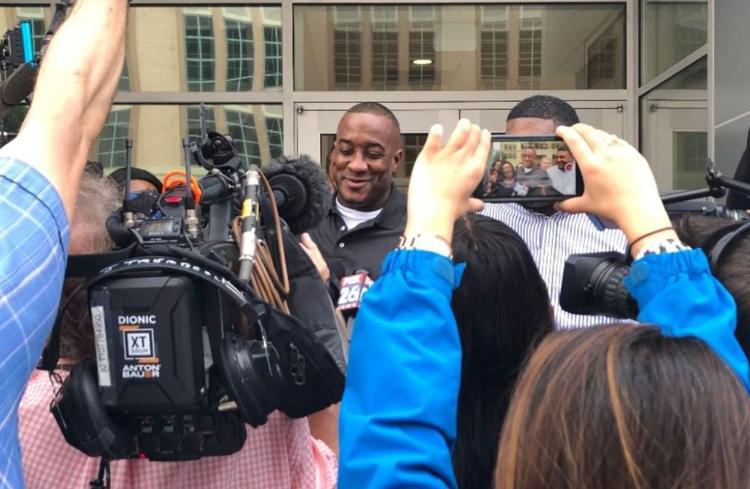 Lydell Grant, 42, was freed on bond last month after a new analysis of DNA found on the victim's fingernails pointed to his innocence in the killing of 28-year-old Aaron Scheerhoorn. (@innocencetexas)