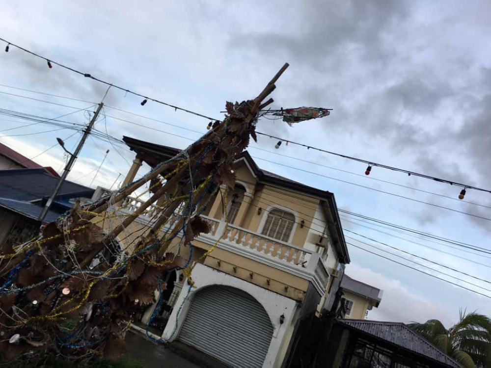 Destroyed Christmas decorations are seen after Typhoon Phanfone swept through Tanauan, Leyte, in the Philippines December 25, 2019, in this photo obtained from social media. Paul Cinco/Via Reuters
