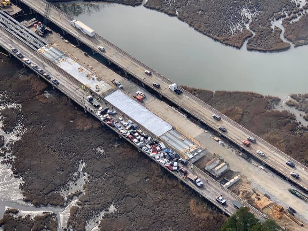 Representative image:  An aerial view of the pileup along Interstate 64 in Virginia, which authorities say involved nearly 70 vehicles, with more than 50 people hospitalized in a chain-reaction crash due to fog and ice near Williamsburg in Virginia on Dec