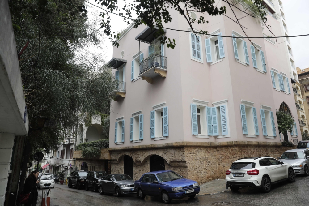This picture taken on December 31, 2019, shows a house identified by court documents as belonging to former Nissan chief Carlos Ghosn in a wealthy neighbourhood of the Lebanese capital Beirut. (AFP / ANWAR AMRO)