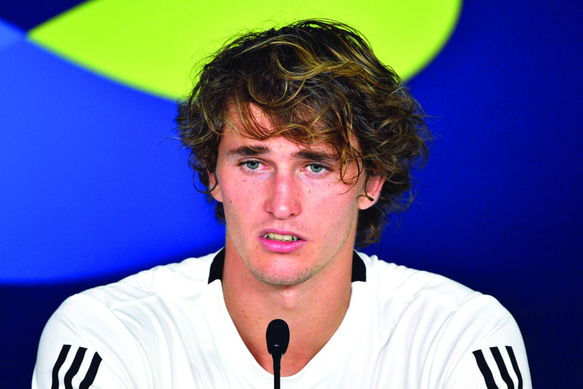 Alexander Zverev of Germany attends a press conference ahead of the ATP Cup tennis tournament in Brisbane on January 2, 2020. AFP / Saeed Khan
