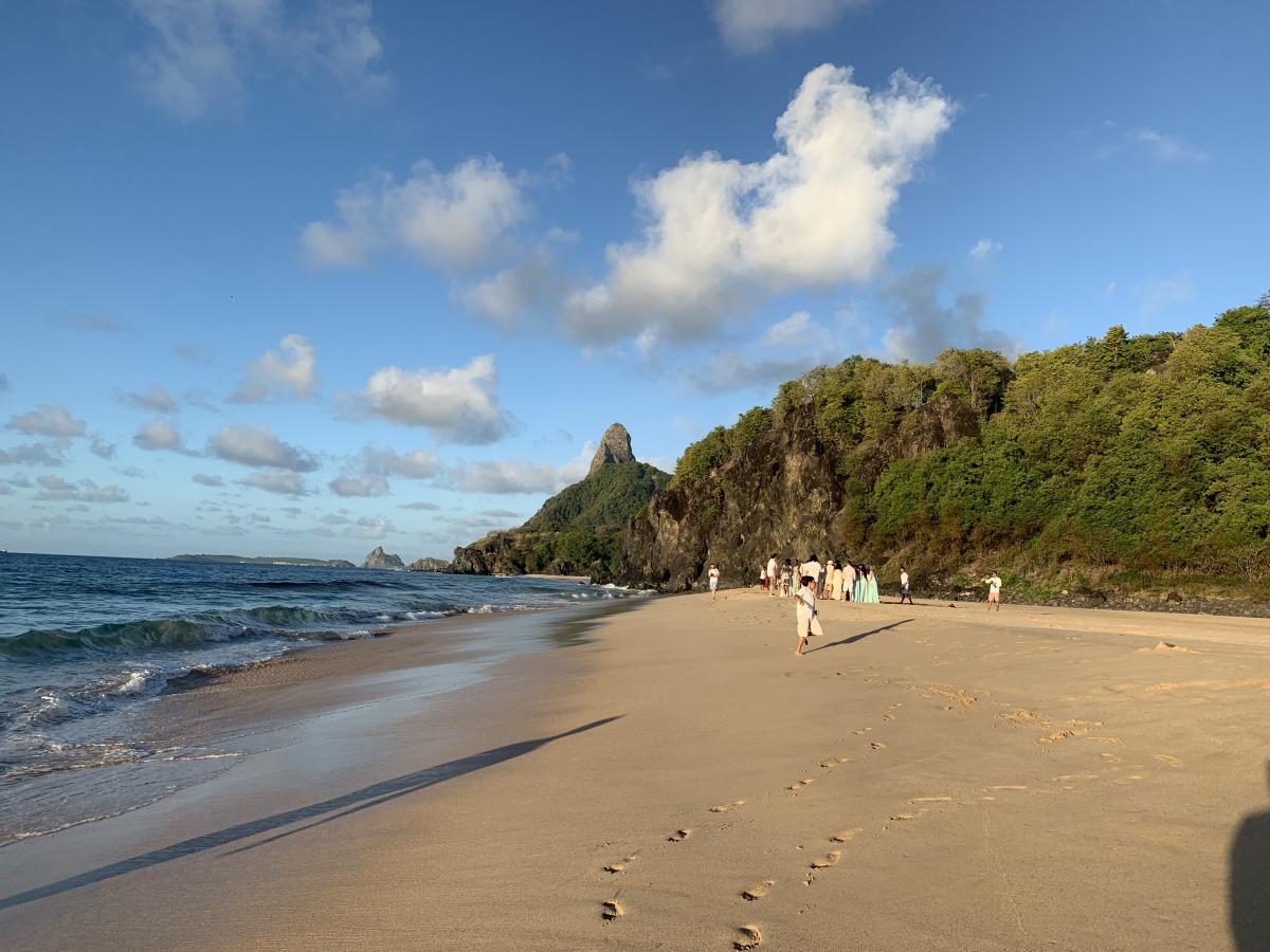 Tourists enjoy the beach at Fernando de Noronha. Washington Post photo by Marina Lopes
