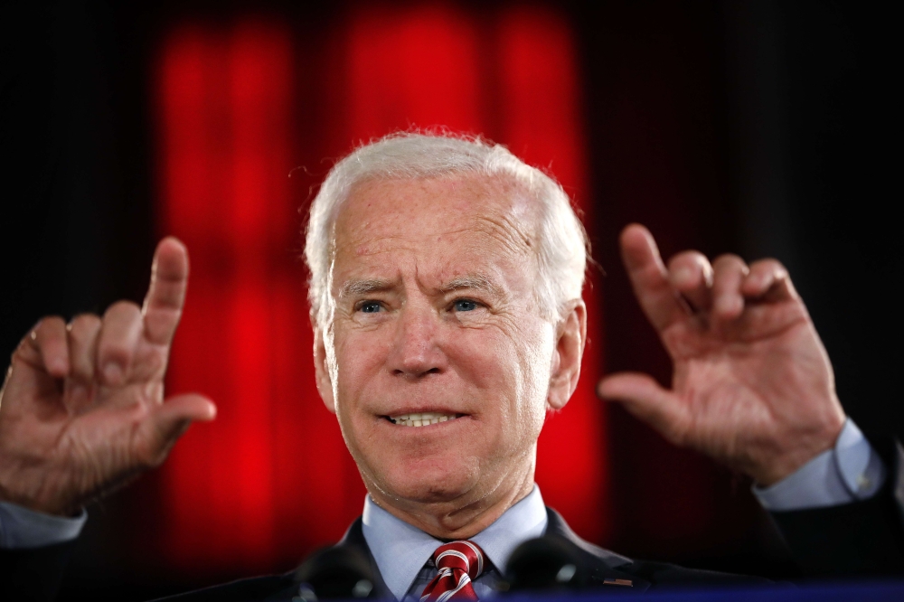 Joe Biden lays out his economic policy plan to help rebuild the middle class during a campaign stop at the Scranton Cultural Center on October 23, 2019, in Pennsylvania. Rick Loomis / Getty Images / AFP