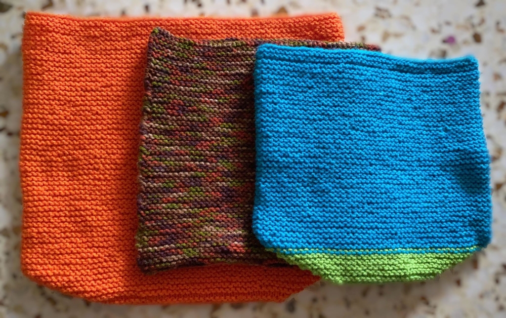 Completed knitted outer pouches for joeys affected by Australia bushfires are seen in this January 5, 2020 image obtained via social media, in Singapore. Leslie Kok via Reuters
