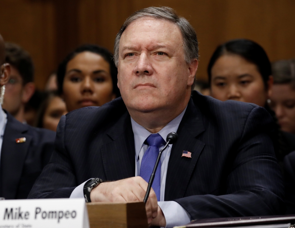 US Secretary of State Mike Pompeo testifies before a Senate Foreign Relations Committee hearing in Washington, July 25, 2018. Reuters / Aaron Bernstein