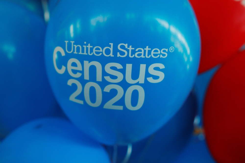 Balloons decorate an event for community activists and local government leaders to mark the one-year-out launch of the 2020 Census efforts in Boston, April 1, 2019. Reuters / Brian Snyder
 