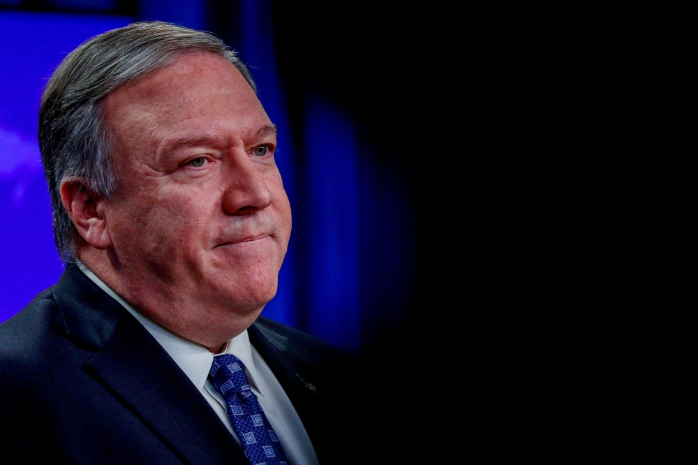 US Secretary of State Mike Pompeo takes questions during a news conference in the Press Briefing Room at the State Department in Washington, US, January 7, 2020. Reuters/Tom Brenner