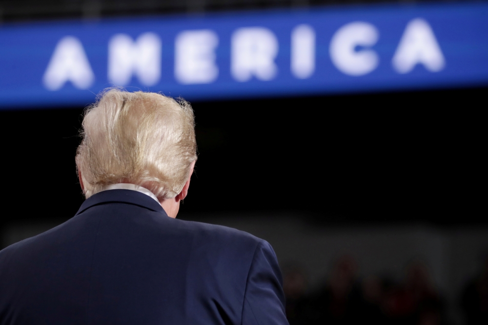 :U.S. President Donald Trump rallies with supporters in Toledo, Ohio, U.S. January 9, 2020. REUTERS/Jonathan Ernst TPX IMAGES OF THE DAY
