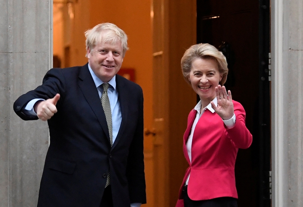 Britain Prime Minister Boris Johnson meets European Commission President Ursula von der Leyen in London, January 8, 2020. Reuters / Toby Melville