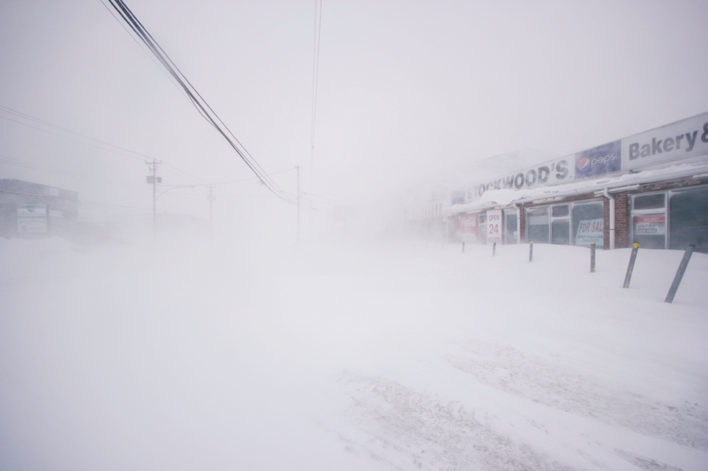 A snowy street is pictured in St. John's, Newfoundland and Labrador, Canada January 17, 2020. Zach Bonnell/via REUTERS