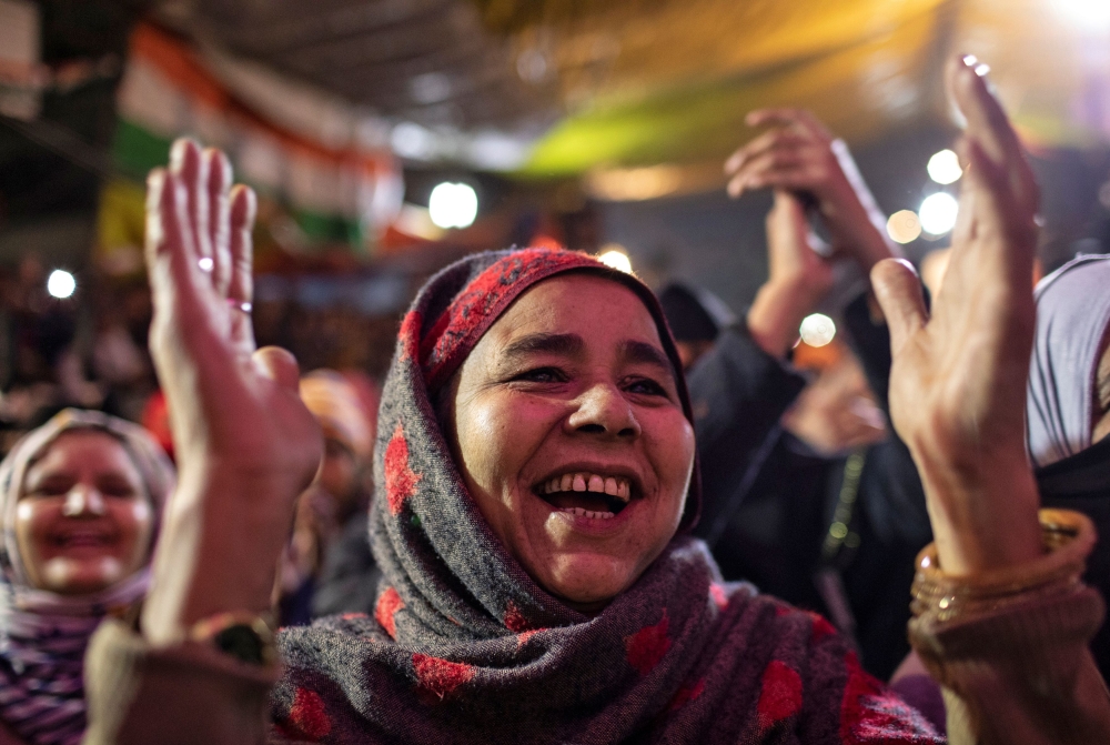Demonstrators attend a protest against a new citizenship law in Shaheen Bagh, area of New Delhi, India January 19, 2020. Reuters/Danish Siddiqui