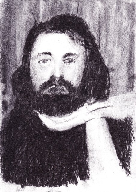 Neil Aggett (Charcoal on Paper by Amitabh Mitra, CC BY-SA 4.0)
 