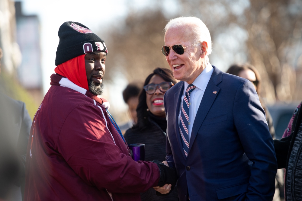 Joe Biden arrives at Zion Baptist Church before the King Day at the Dome march and rally on January 20, 2020 in Columbia, South Carolina. Sean Rayford/Getty Images/AFP