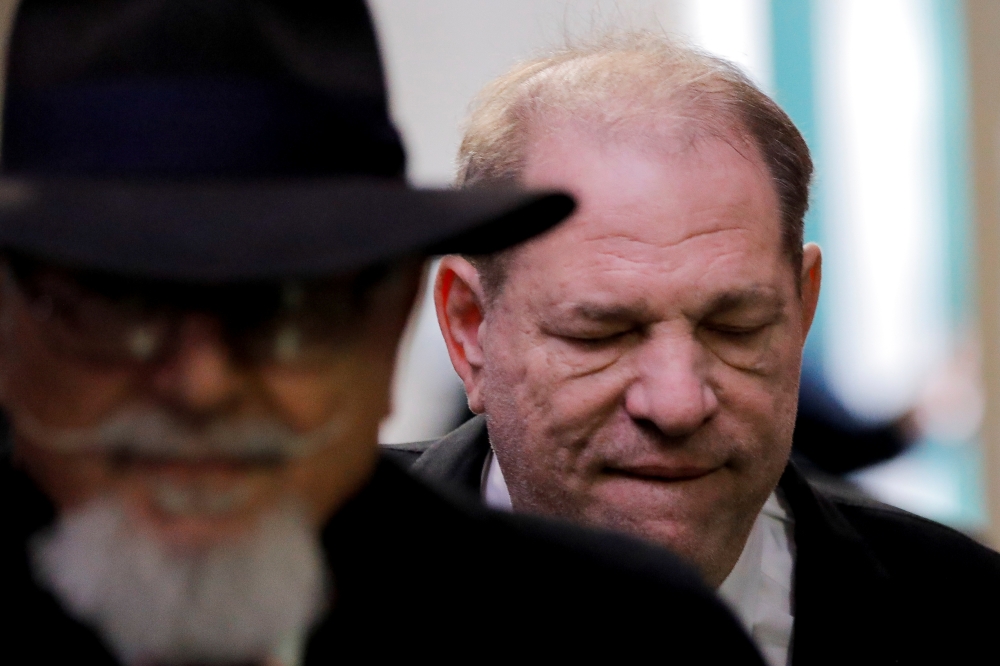 Film producer Harvey Weinstein arrives at New York Criminal Court for his sexual assault trial in the Manhattan borough of New York City, New York, US, January 22, 2020. Reuters/Lucas Jackson