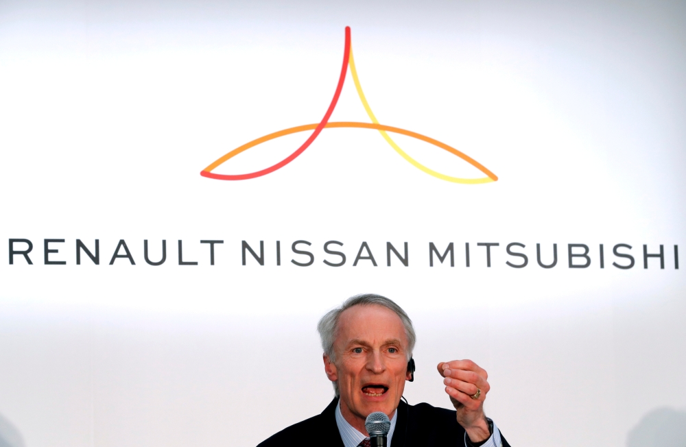 Renault Chairman Jean-Dominique Senard attends a Renault Nissan and Mitsubishi chief’s joint news conference in Yokohama, Japan, March 12, 2019. Reuters / Kim Kyung-Hoon
