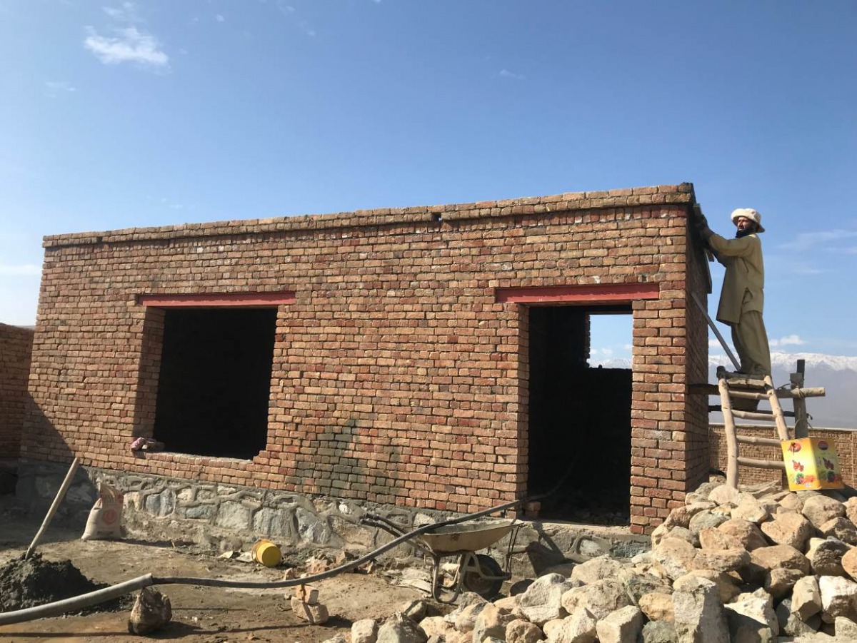 A house being built on land allocated by the Afghan government for returning refugees and widows near Barikab, on the outskirts of Kabul, Afghanistan, November 7, 2019. Thomson Reuters Foundation/Rina Chandran