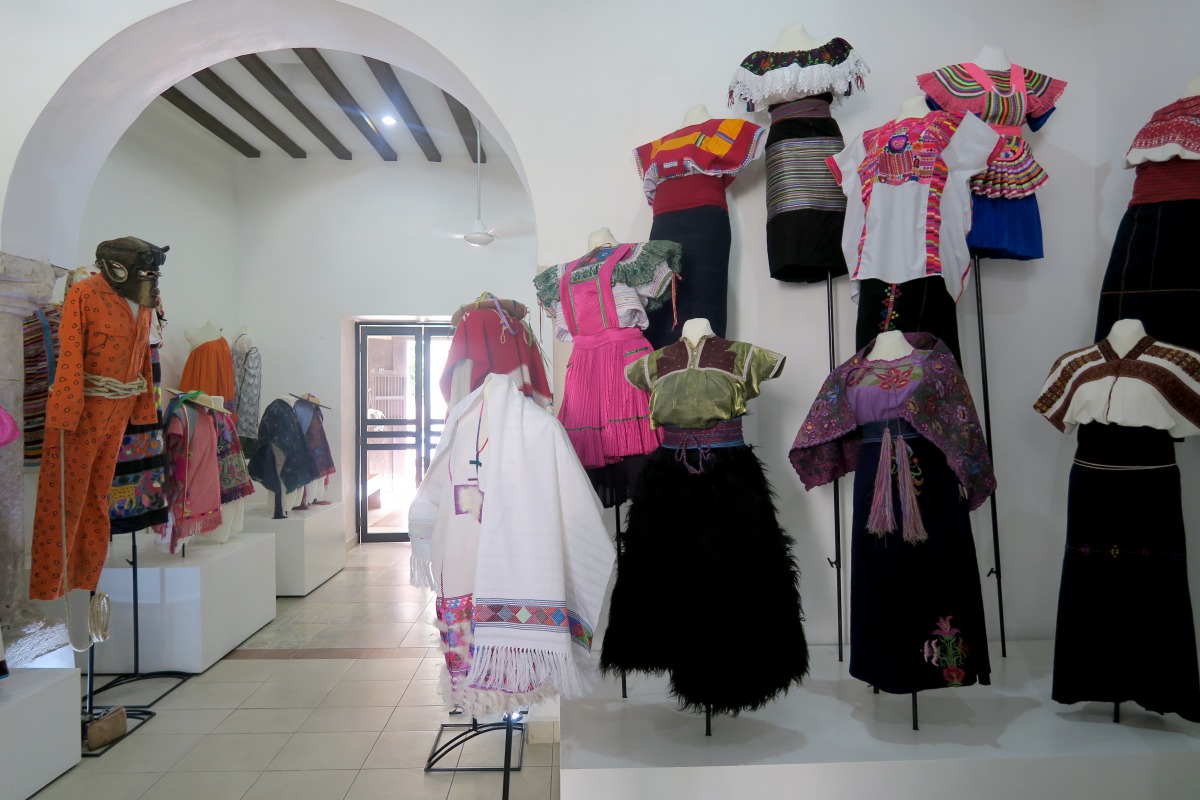 Garments on display at the Museo de Ropa Etnica de Mexico. The clothing encapsulates three definitions of ethnic - traditional, indigenous and contemporary - in galleries arranged by region. Photo for The Washington Post by Necee Regis
