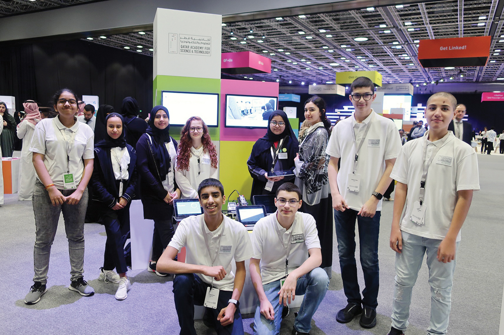 Qatar Academy for Science and Technology students at 'I AM QF' event.